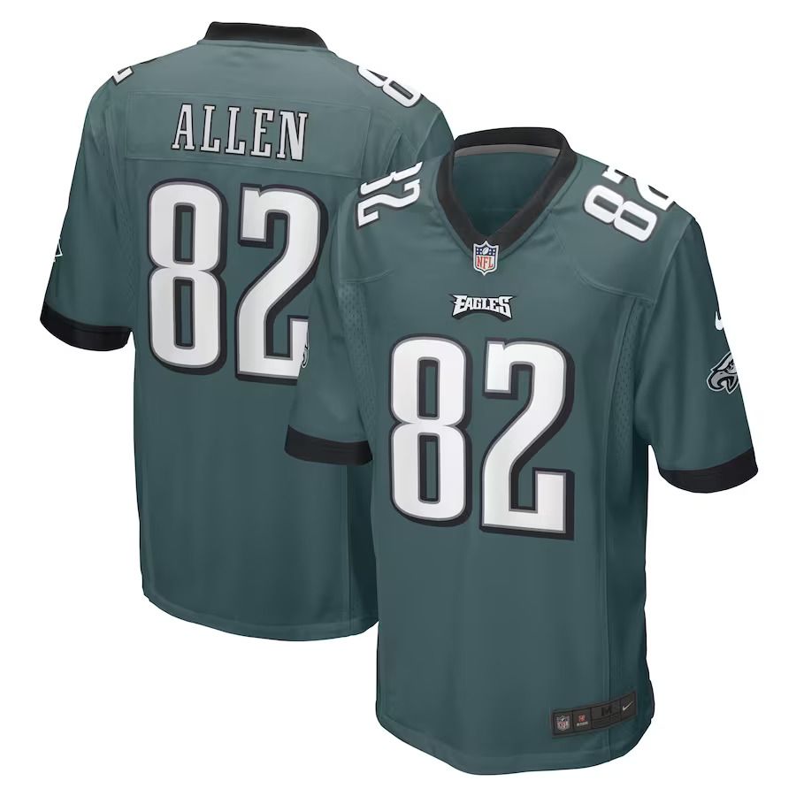 Men Philadelphia Eagles #82 Devon Allen Nike Midnight Green Game Player NFL Jersey